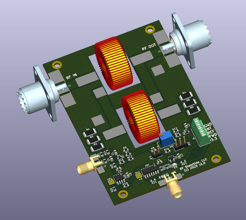 RayCoupler PCB 3D render