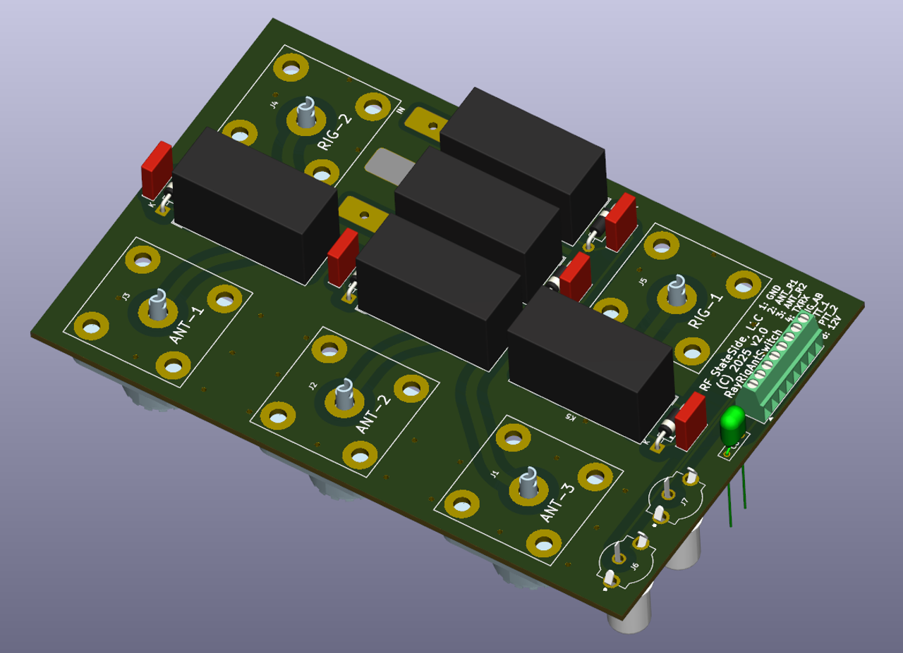 RayRigAntSwitch PCB 3D render